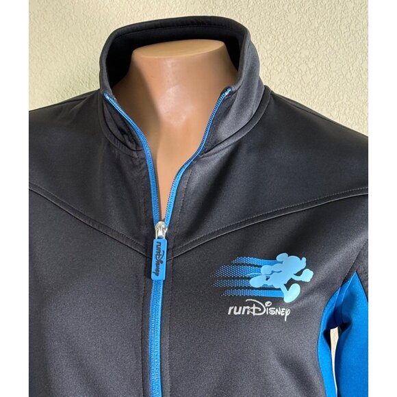Disney RunDisney EVERY MILE IS MAGIC Women's Full Zip Jacket Black & Blue - Picture 2 of 11